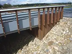 Detailfoto van een van de landhoofden