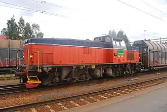 Green Cargo locomitief T44 340 te Umeå