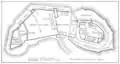 Plattegrond van deze ruïne omstreeks 1900