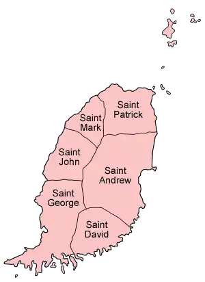Parishes van Grenada