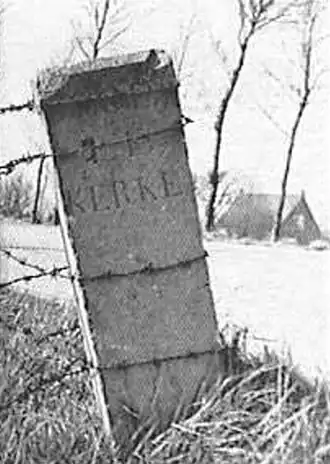 Grenspaal tussen Soelekerke en Geersdijk