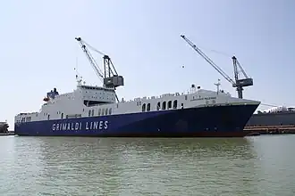 De Eurocargo Palermo van Grimaldi Lines.