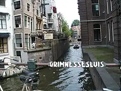 De Grimburgwal gezien vanaf de Grimnessesluis