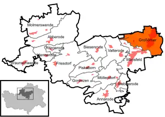 Kaart van Großörner