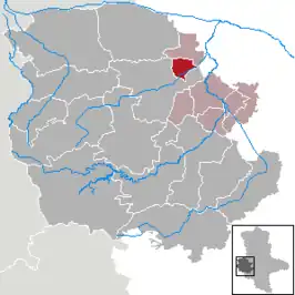 Kaart van Groß Quenstedt