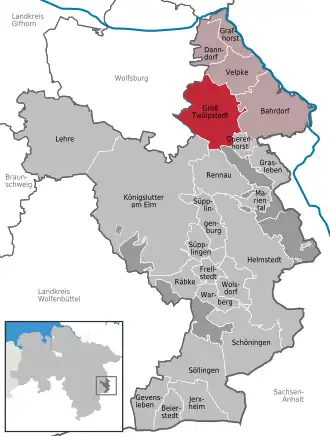 Kaart van Groß Twülpstedt