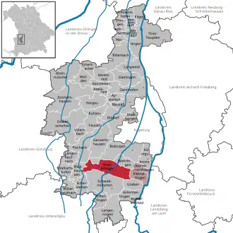 Kaart van Großaitingen