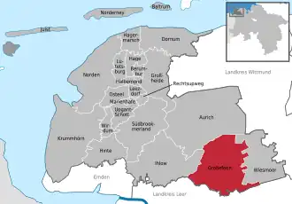 Kaart van Großefehn