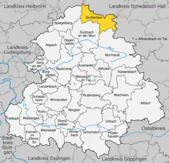 Kaart van Großerlach