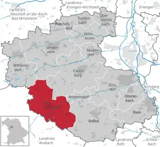 Kaart van Großhabersdorf