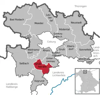 Kaart van Großheirath
