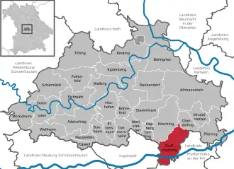 Kaart van Großmehring