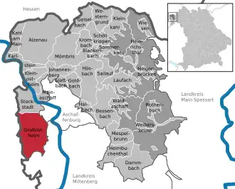 Kaart van Großostheim