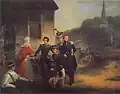 Groep van - uit Overijssel afkomstige - Leidse Jagers tijdens de Tiendaagse Veldtocht (ca. 1835)