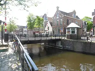 De brug gezien vanuit het noorden (Hoek van Ameland)
