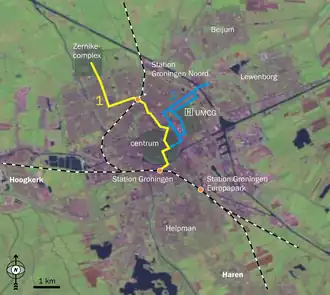 Netwerk RegioTram Groningen (Geplande trajecten)