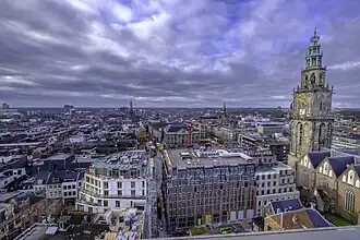 Westwand van de Nieuwe Markt in aanbouw