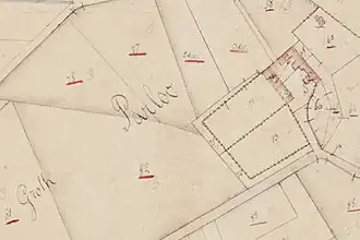 Kadastrale kaart (1811) met Groot Paarlo