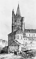 De situatie rond de kerk in 1840