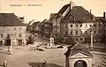 Ansichtkaart uit 1917: de Marktplatz te Großenhain