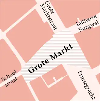 Situering Grote Markt volgens de Gemeente Den Haag[1]