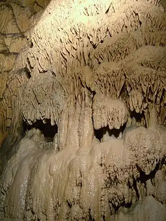 kalksteenformatie in de grot