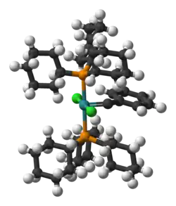 Molecuulmodel van Grubbs' katalysator - 1e&nbsp;generatie