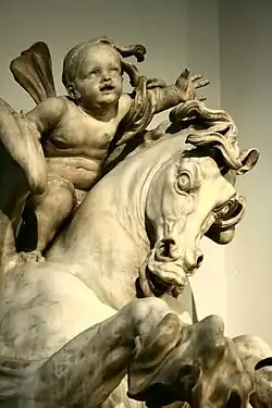 Muurfontein met zeegoden, detail