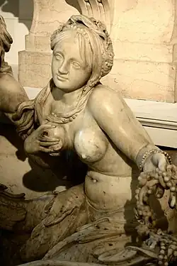 Muurfontein met zeegoden, Tethys