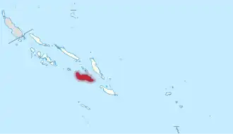 Kaart van Guadalcanal