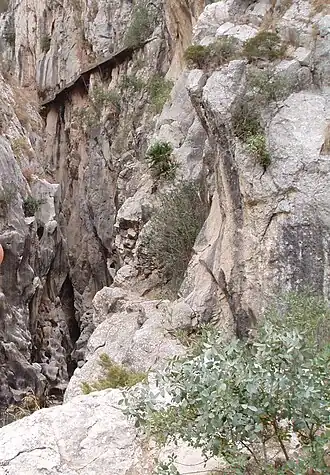 Norordtoegang tot de Desfiladero de los Gaitanes