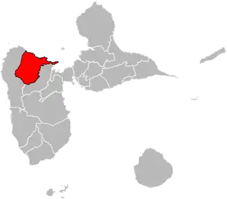 Locatie van het kanton