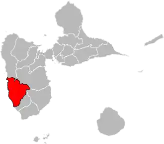 Locatie van het kanton