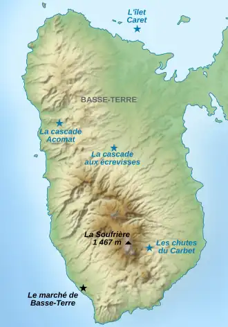 Kaart van Basse-Terre