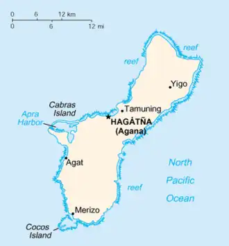 Kaart van Guam