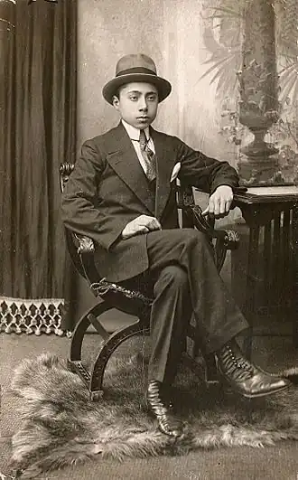 Guido Chiarelli als student aan de universiteit van Palermo, 1922