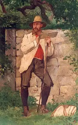 Boulenger geschilderd door Guillaume Vogels (ca. 1873), Museum Het Schaakbord, Tervuren