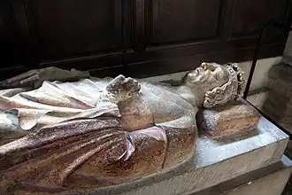De graftombe van Willem Langzwaard, in de kathedraal van Rouen