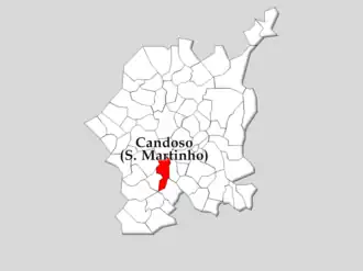 Kaart van São Martinho de Candoso