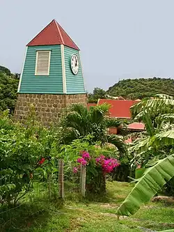 Zweedse klokkentoren in Gustavia