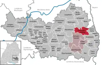 Kaart van Gutenzell-Hürbel