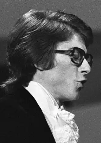 Guy Bonnet tijdens het Eurovisiesongfestival 1970 in Amsterdam