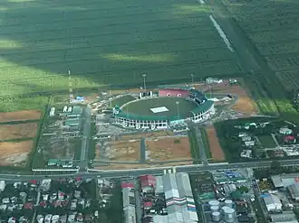 Luchtfoto van Providence Stadium