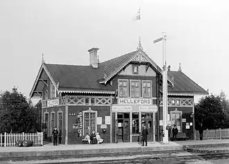 Station Hällefors eind 19e eeuw