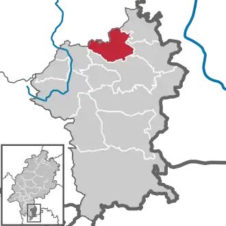 Kaart van Höchst im Odenwald