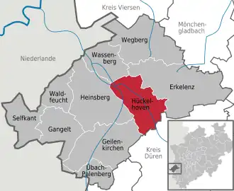 Kaart van Hückelhoven