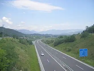 H4 tussen Ajdovščina en Nova Gorica