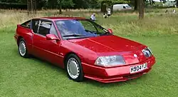 Alpine GTA met een Alpine-logo