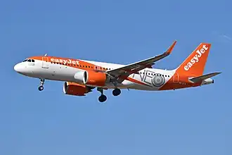 Een Airbus A320neo van easyJet Switzerland