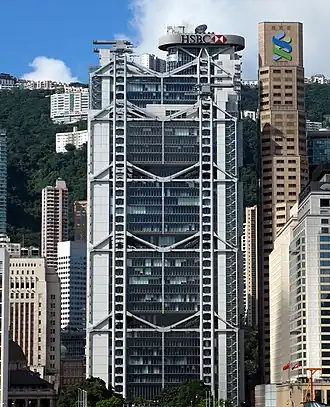 Het HSBC-gebouw in Hong Kong, ontworpen door Norman Foster